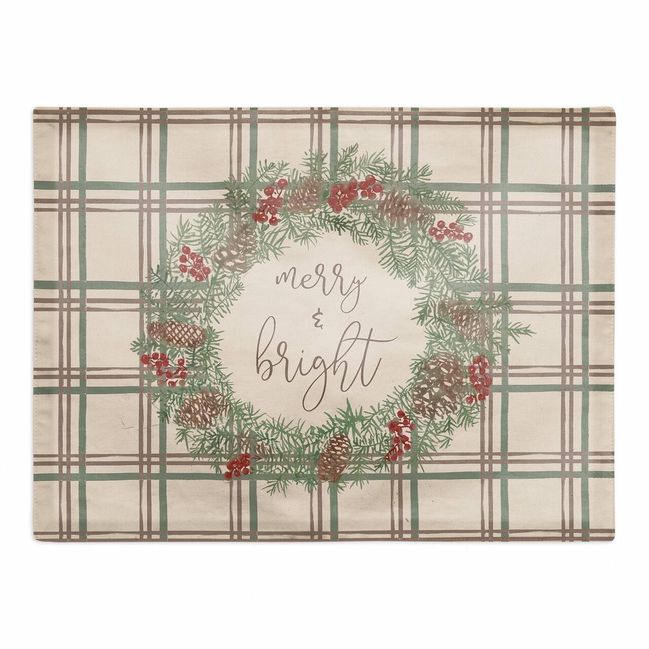 Merry & Bright Plaid Cotton Twill Placemat